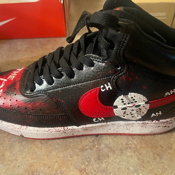 Customized Jason Voorhees, Friday the 13th Nike shoes. - Picture 3 of 7